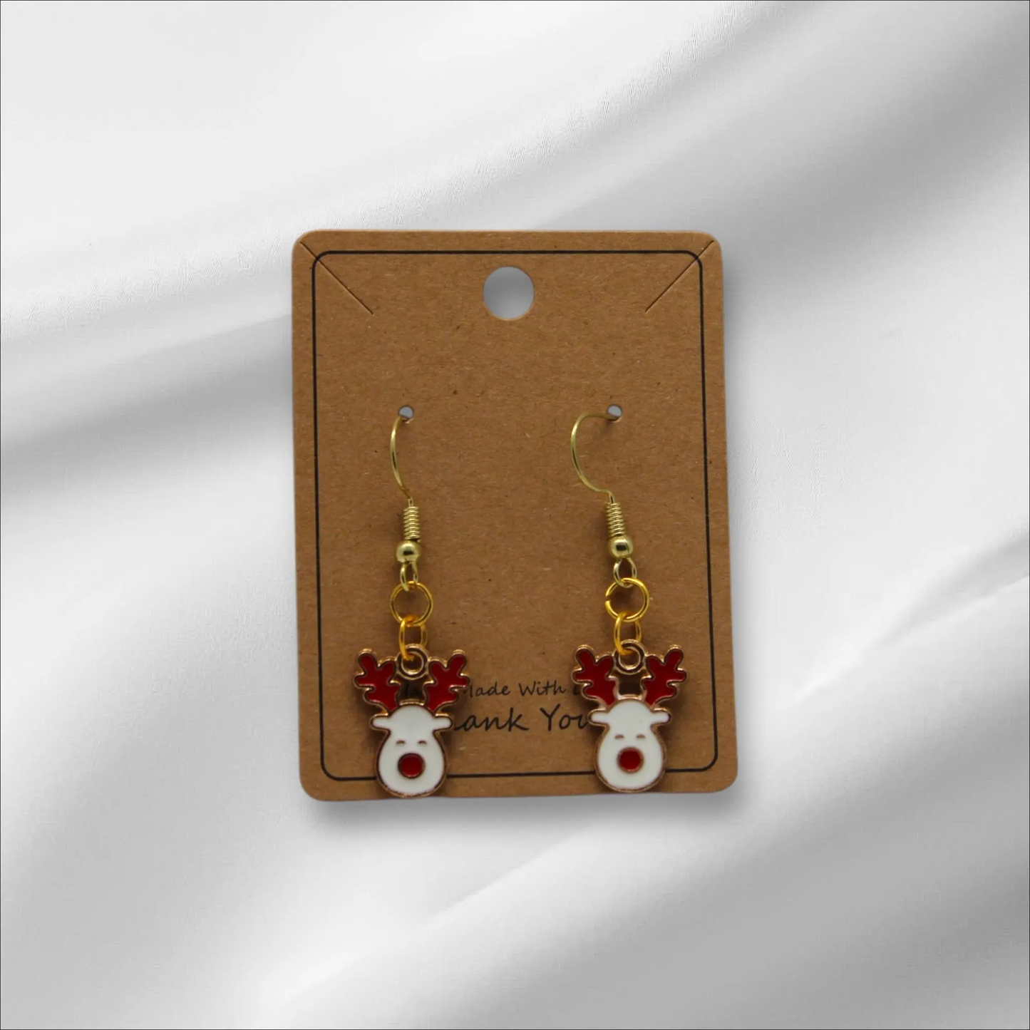 Red Reindeer Earring