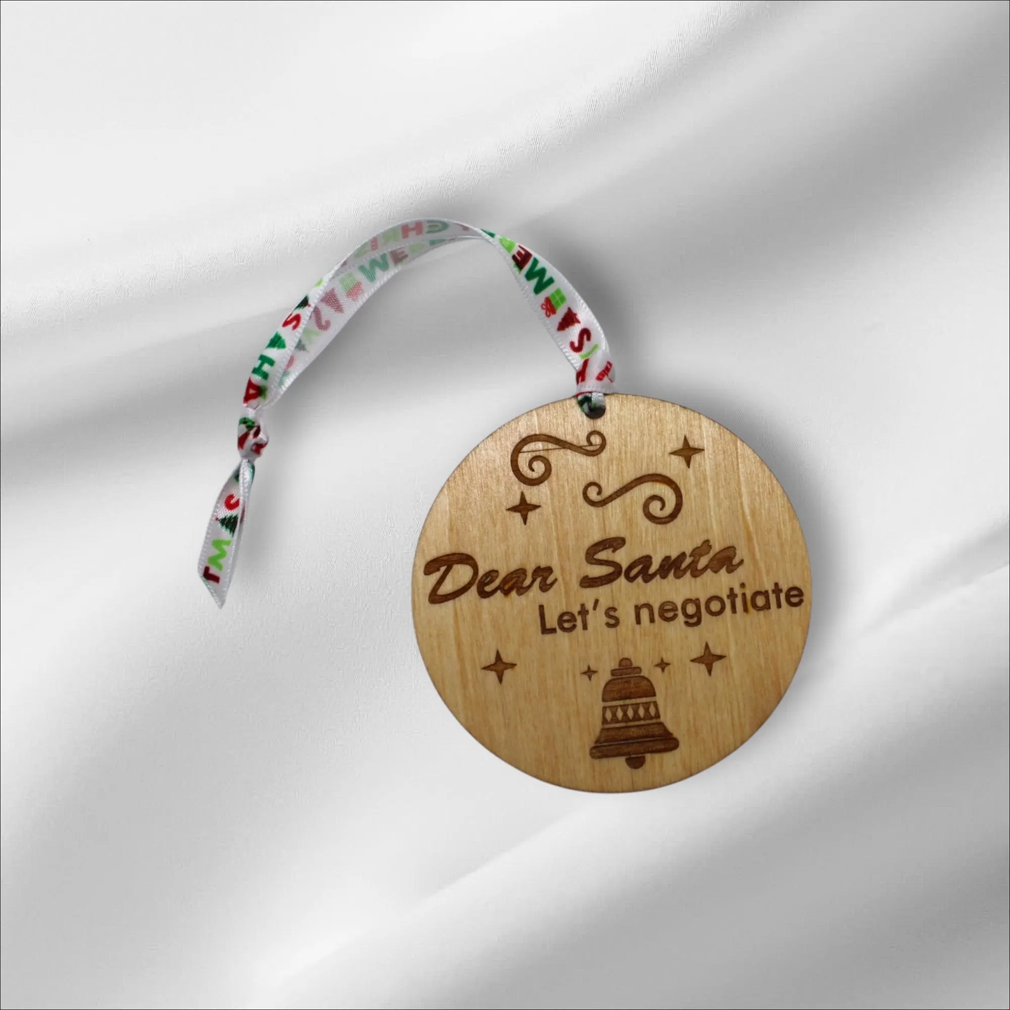 Wooden Christmas Ornaments in a Pack