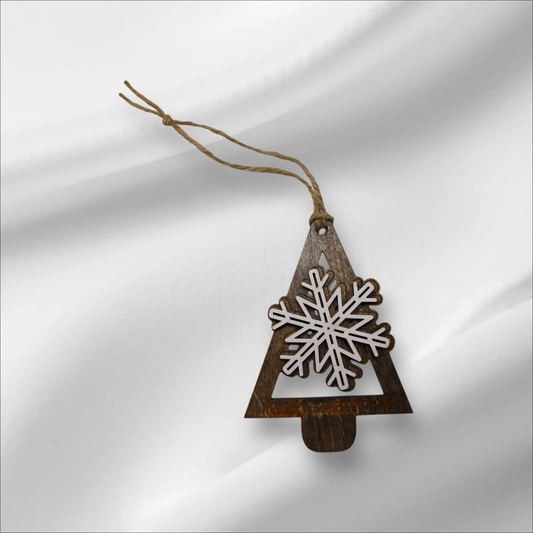 Christmas Tree with Snowflake Ornament