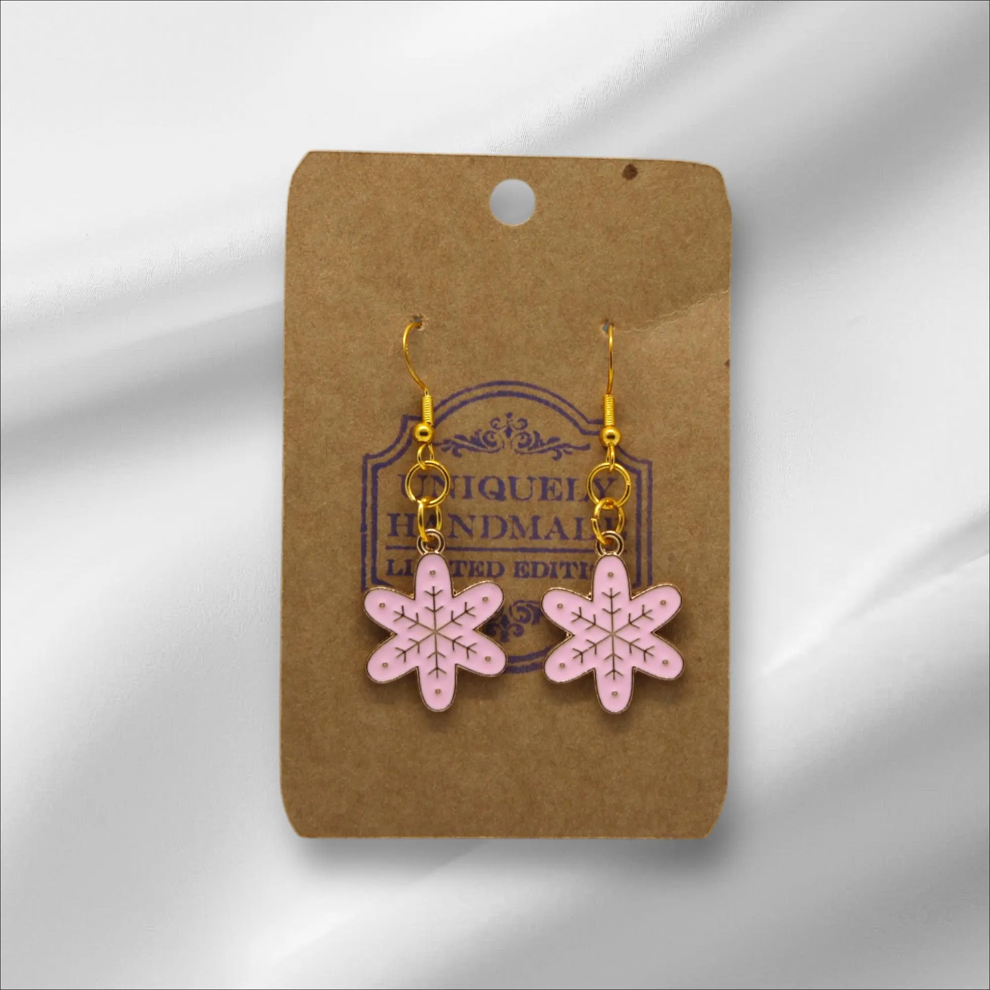 Cute Pink Snowflake Earring