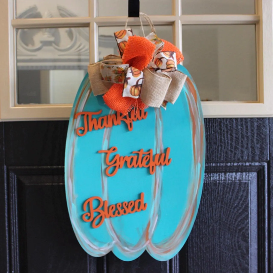 Fall Pumpkin Door Hanger